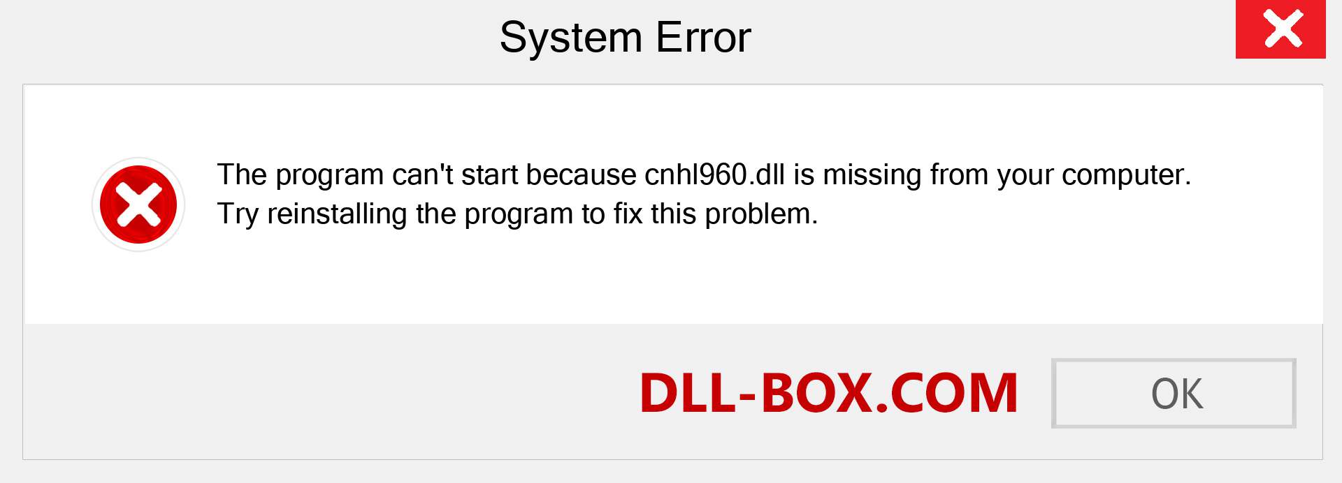  cnhl960.dll file is missing?. Download for Windows 7, 8, 10 - Fix  cnhl960 dll Missing Error on Windows, photos, images