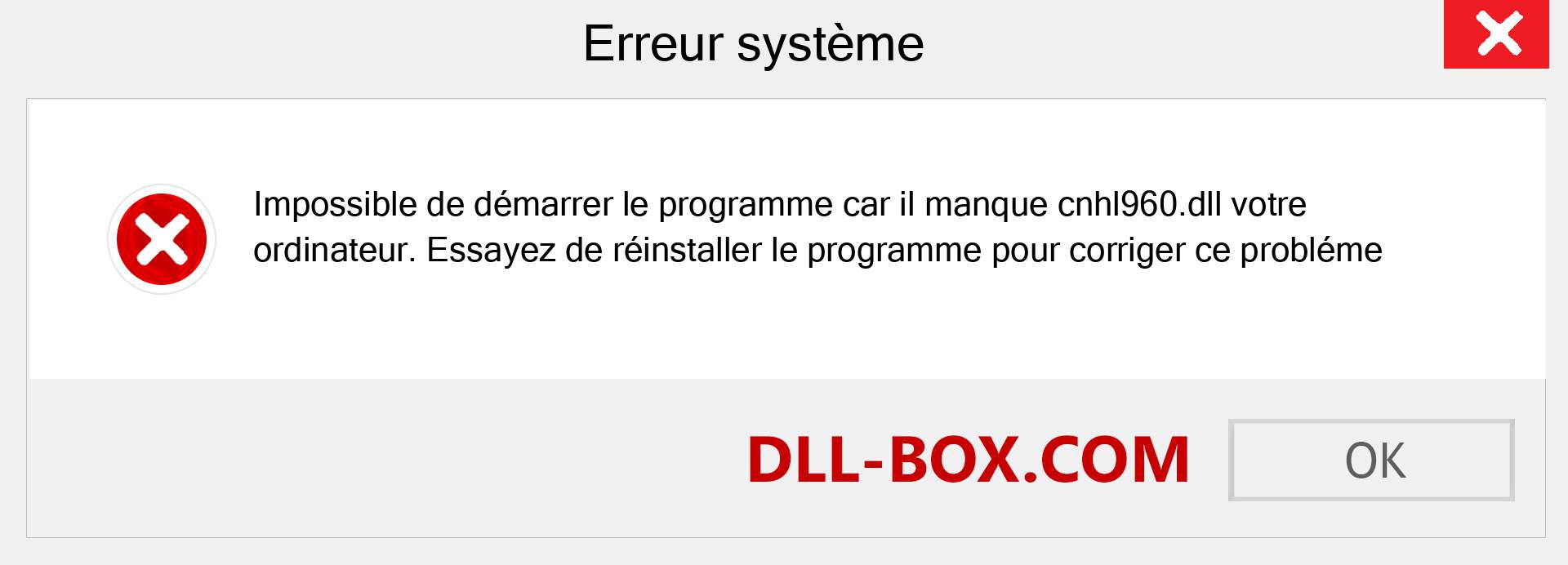 Le fichier cnhl960.dll est manquant ?. Télécharger pour Windows 7, 8, 10 - Correction de l'erreur manquante cnhl960 dll sur Windows, photos, images